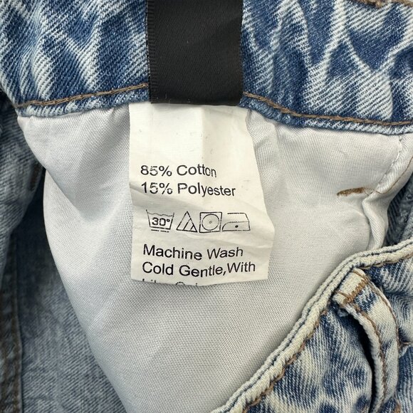 Shein Straight Leg Raw Hem Distressed Women's size M Blue Denim jeans - Picture 6 of 7